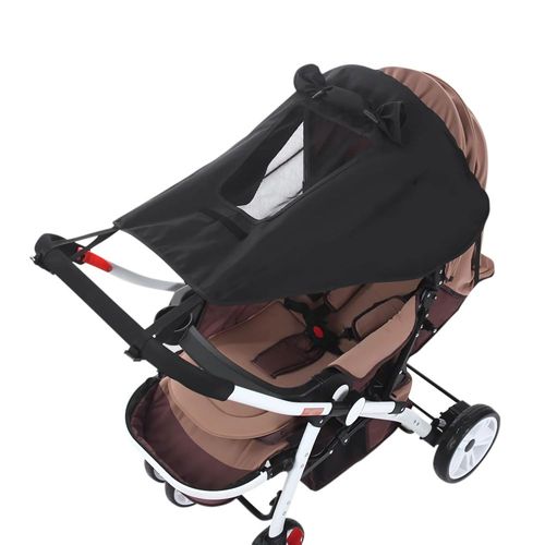 Pare-Soleil Pour Poussette, Protection Uv Et Imperméable, Noir