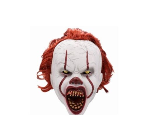 Masque De Clown Effrayant En Latex, Accessoire De Déguisement D'halloween Effrayant Et Effrayant, Masque De Cosplay Pour Adultes