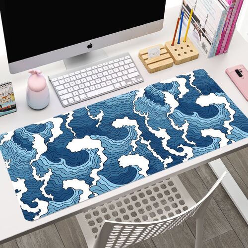 Tapis de souris avec repose-poignet, motif chat kawaii, en gel de silicone, base antidérapante, pour la maison, le bureau et les jeux vidéo.