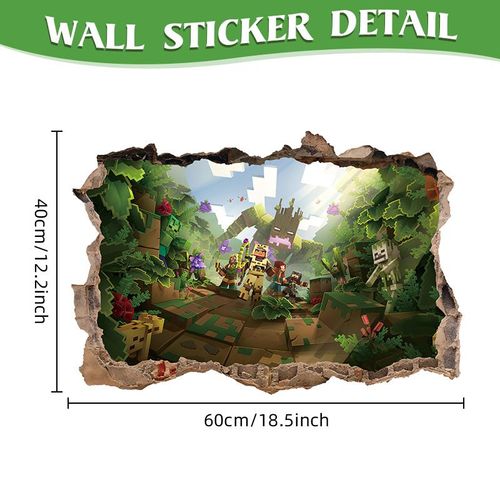 (B) Stickers Muraux, Mignon 3d Stickers Muraux Cartoon Jeu Sticker Mural En Vinyle Autocollants Muraux Garçons Filles Stickers Muraux Auto-Adhésif Sticker Mural Pour La Salle De Séjour Chambre À Coucher De Décoration