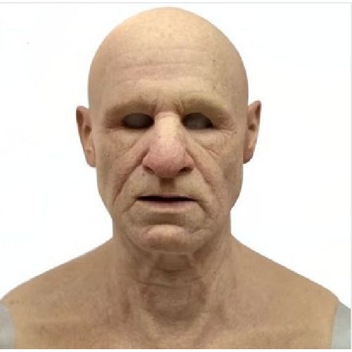 Masque D'halloween Complet En Latex Pour Homme Âgé, Accessoire De Déguisement Réaliste Pour Halloween, Cosplay, Fête