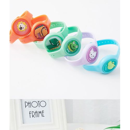 Bracelet Anti-Moustiques Lumineux En Silicone Pour Enfants, Motif Animal De Dessin Animé, Pour Sports De Plein Air, Randonnée, Marche 