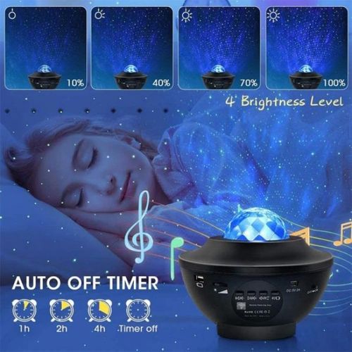 Projecteur D'étoiles Avec Haut-Parleur Bluetooth - Votre Propre Lampe Galaxy Multicolore