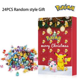 Pokemon De Noël Calendrier De L'avent, Le Meilleur Des Cadeaux De Noël Pour Les Enfants De 24 Pièces, Pokemon Animal De Compagnie Elf De Noël Blind Box