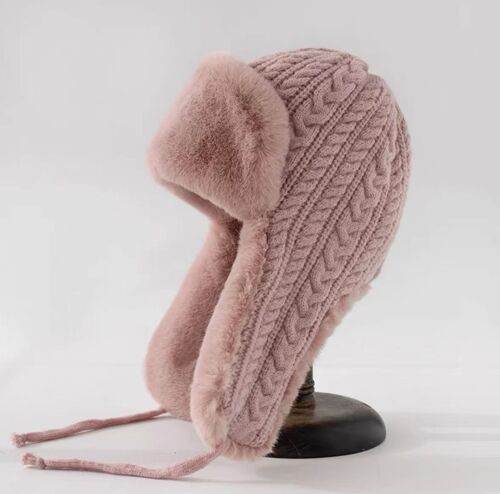 (C) Chapeau D'aviateur Russe Avec Cache-Oreilles En Fausse Fourrure Pour Homme Et Femme, Chaud Pour L'hiver