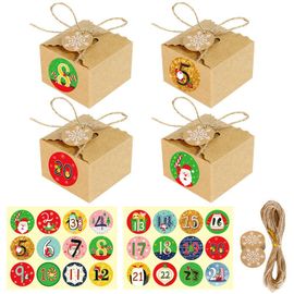 24 pièces en carton de calendrier de l'avent, 24 pièces calendrier de l'avent, calendrier de l'avent de la boîte, avènement de la boîte, BRICOLAGE de Noël, boîte cadeau, DIY calendrier de l'avent