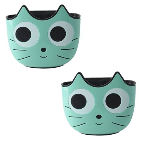 Lot de 2 paniers porte-éponge avec boucle, support de robinet d'évier suspendu