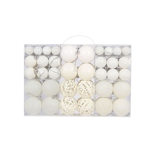Boules de noël de 3-6 cm, 100 pcs blanc décorations d'arbre de Noël