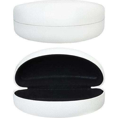 Étui Rigide Blanc Pour Lunettes De Soleil, Grand Étui Classique Pour Lunettes De Soleil