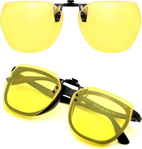 Lunettes De Conduite De Nuit Polarisées, Verres Jaunes, Antireflets Et Ultra-Légères, Verres Jaunes, Pour Homme Et Femme