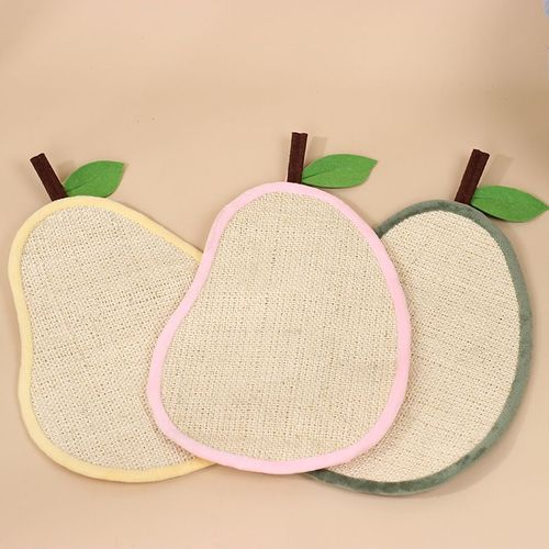 Tapis Griffoir Chat Sisal (27x40cm), Tapis Grattoir Antidérapant, Résistant Et Naturel Pour Chaton Pour Sauver Canapé Moquette Fauteuil Sol Mur - Poires