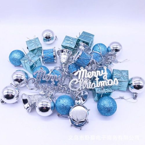 (Bleu) Boules de Noël Décoration d'arbre de Noël
