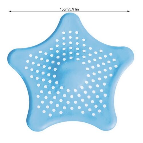 Lot De 2 Siphons De Sol De Cuisine En Silicone En Forme D'étoile De Mer, 15 Cm