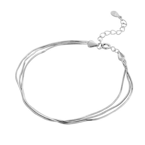 Bracelet Fin À Trois Couches, S925, Bijoux Spéciaux