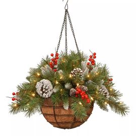 Guirlande de paniers suspendus ambiance festive de Noël