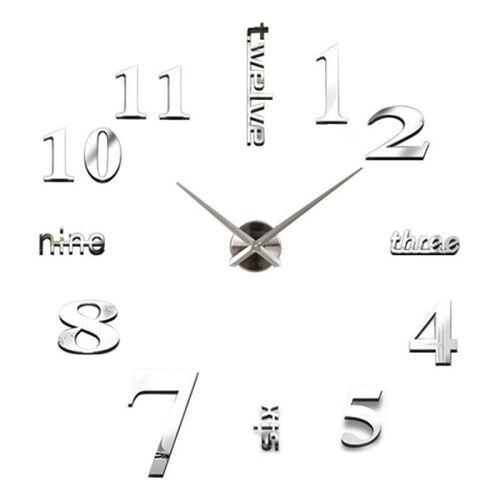 Horloge murale DIY 3D horloge murale design moderne acrylique (muet) horloge lumineuse