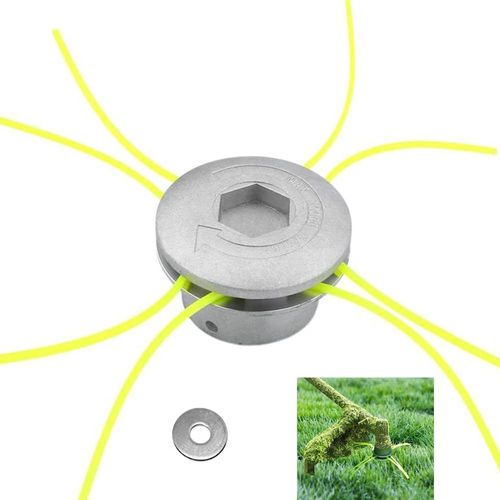 Tête de débroussailleuse universelle, tête de coupe universelle 4 fils, tête de coupe en fil d'aluminium, tête de tondeuse, tête de débroussailleuse, pour jardin