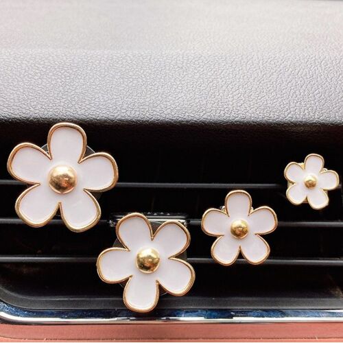 Ensemble De Décoration De Grille D'aération Intérieure De 2 X 8 Clips À Motifs Marguerites/Animaux Qui Émettent Un Parfum Agréable