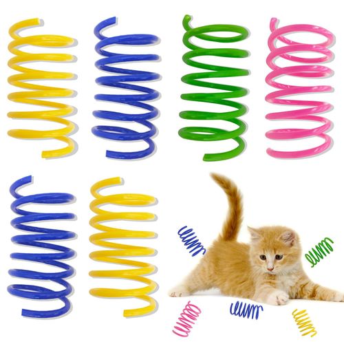 Lot de 40 jouets pour chat, colorés et interactifs, en plastique, durables et interactifs, couleurs aléatoires
