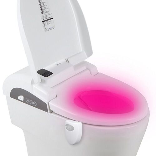 Lot De 2 Lampes De Toilette À Led Avec Détecteur De Mouvement, Éclairage En Plastique Pour Wc/Salle De Bain/Cuvette, 16 Couleurs Changeantes