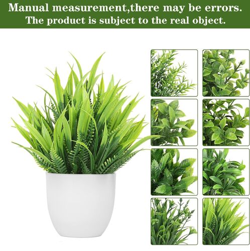 Lot de 2 mini plantes artificielles d'intérieur en pots
