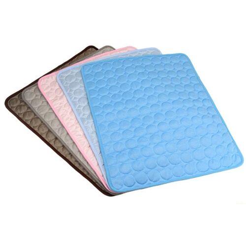 Tapis Rafraîchissant Pour Chien, Tapis Rafraîchissant Argenté, Coussin Auto-Ventilé En Maille Respirante Et Soie Glacée Pour Animaux De Compagnie