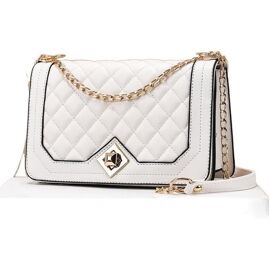 (Blanc) Sacs à main à bandoulière pour femmes, petite chaîne, pochettes, sac de soirée, portefeuilles tendance, sacoches à chaîne