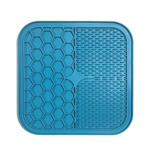 Tapis À Lécher Orange Pour Chien 15 X 15 Cm, Mangeoire Lente, Tapis Pour Animaux De Compagnie