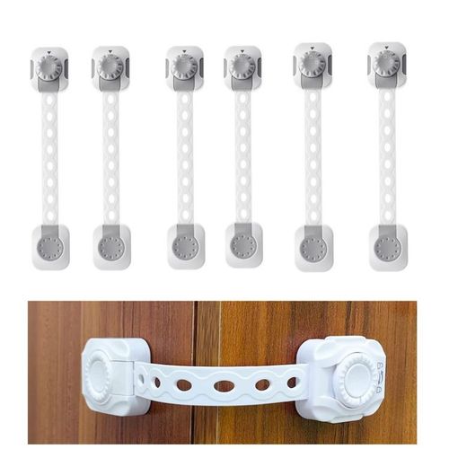 Lot De 6 Verrous De Sécurité Pour Bébé, Verrous De Placard Pour Enfants/Bébés, Pour Réfrigérateurs, Commodes, Portes Et Fenêtres Transparentes