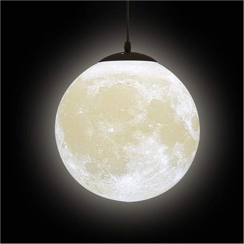 Plafonnier Lune, 20 Cm (Ampoule Non Incluse), Chambre D'enfant Lune, Suspension Lune, Plafonnier Boule, Suspension Planète, Lustre De Chambre, Lustre De Salon Moderne