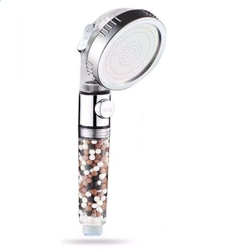 Douche avec filtre anticalcaire 3 modes, douche hydromassante multifonctionnelle avec filtre à main