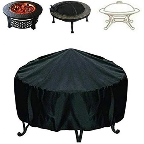Housse de protection pour foyer extérieur, poêle à brasero rond (86 x 36 cm), housse de chauffage de terrasse en polyester robuste