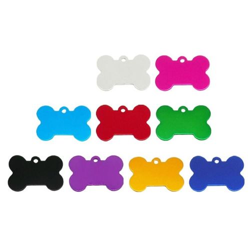 Médaille Pour Chien 8 Pièces, Médaille Personnalisée, Vierge, En Aluminium, En Forme D'os, Pour Animal De Compagnie, Gravure Colorée