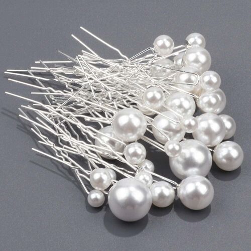18 Pcs Perles Broches À Cheveux, Mariée Perle Des Épingles À Cheveux, En Forme De U Perle Des Pinces À Cheveux, Perle En Épingle À Cheveux, Set De Mariage, Les Filles, Les Femmes (Argent)...