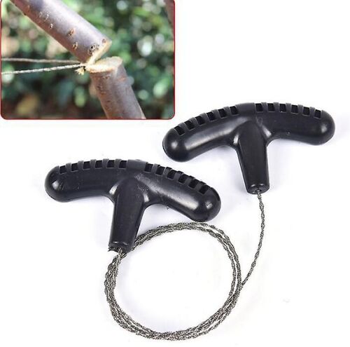 Scie de poche en acier inoxydable de 60 cm, pleine longueur, scie à fil améliorée pour bois et plastique, petite, pratique, facile à ranger, idéale pour