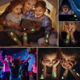 10 pièces Tatouage océan garçon, Tatouage phosphorescent, Petit cadeau d'anniversaire Pinata Jouets