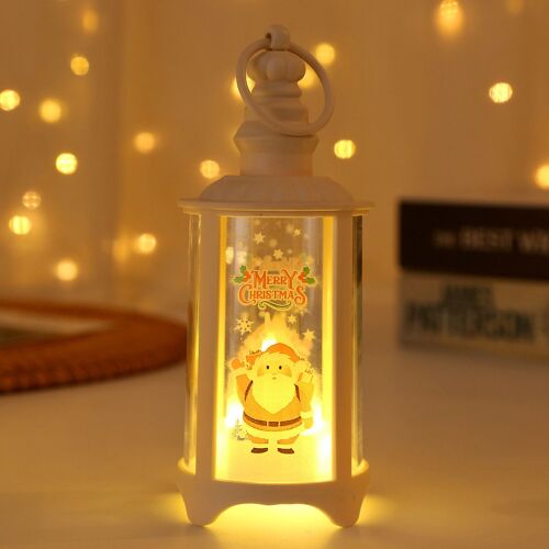 Lanterne portable de Noël - Père Noël, décorations de Noël à LED, cadeaux pour sapin de Noël, décorations de fenêtre