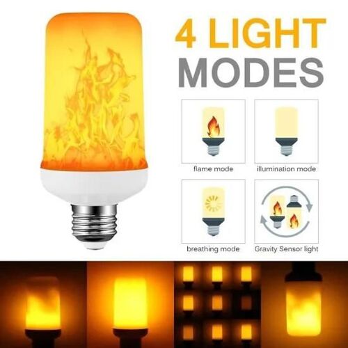 Ampoule Led Flamme 7 W E27 À Économie D'énergie, Décoration Pour Intérieur Ou Extérieur, Maison, Jardin