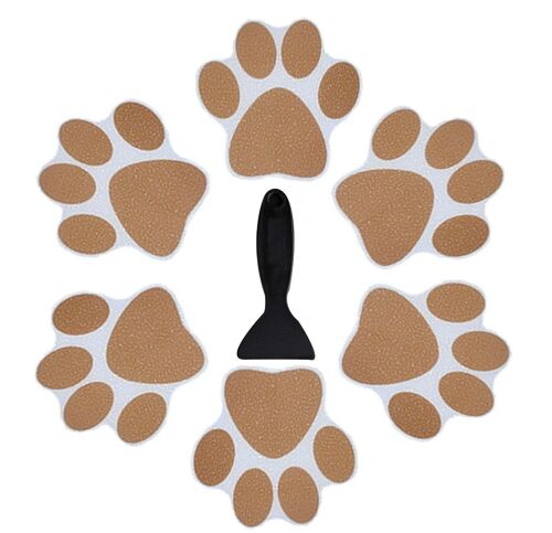 (20 Pcs, Brun) Antidérapant Baignoire Autocollants Antidérapant Baignoire Autocollants Empreinte De Patte Baignoire Autocollants Baignoire Traction Pour Les Baignoires, Piscines, Escaliers