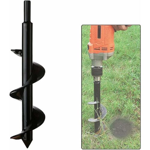 (Diamètre: 8 cm Longueur: 30 cm) de Jardin Auger, en Acier Inoxydable Hex Tige, la Tenue d'une Tarière Creuse des Trous pour la Profondeur de Labour, la Pratique de la Plantation Outil pour la Plantation de Fleurs, d'Arbres et d'Arbustes