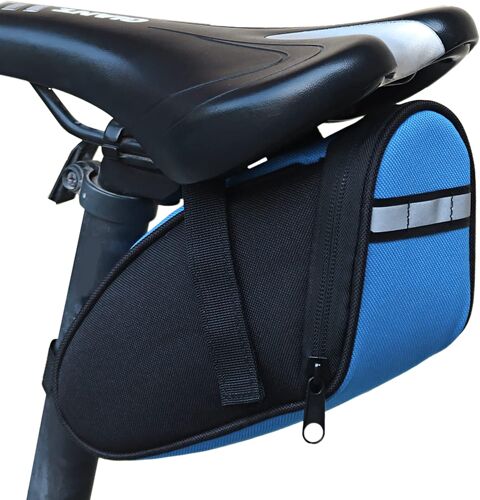 (Bleu) Sacoche De Selle De Vélo, Sacoche De Selle De Vélo, Sacoche De Selle De Vélo Réfléchissante, Adaptée Aux Vélos, Au Vtt, Aux Compétitions De Vélo, Aux Activités De Plein Air