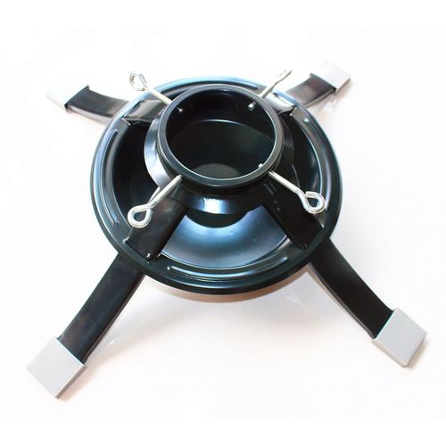 Support de sapin de Noël pour arbre vivant, base en métal vert foncé véritable, support pour tronc de 5 à 8,9 cm, capacité d'eau de 0,8 gallon