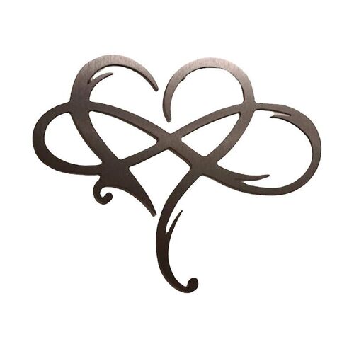 Ornement Amour Éternel en Fer Forgé, Décoration Murale en Métal, Noir-L