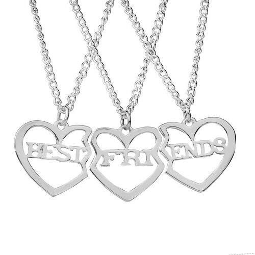 Collier Best Friends Or 3 Pièces/Pièce Argent