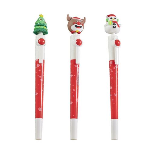 Lot De Stylos Gel De Noël, Bonhomme De Neige, Père Noël, Renne, Marqueurs Pour Sapin De Noël, Cadeaux De Fête De Noël, Fournitures De Papeterie Pour L'école, Le Bureau Et La Maison
