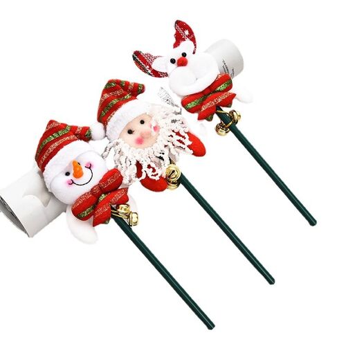 Lot De 3 Crayons De Noël Hb, Bonhomme De Neige, Père Noël, Renne, Cadeaux De Fête De Noël, Fournitures De Papeterie Pour L'école, Le Bureau Et La Maison