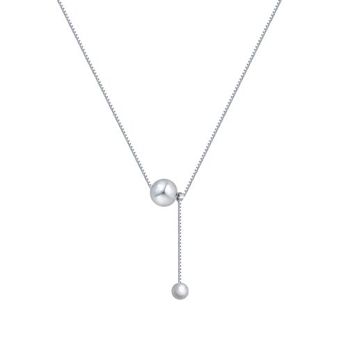 Collier De Perles Rondes Géométriques Au Design Simple Et Au Sens De La Mode