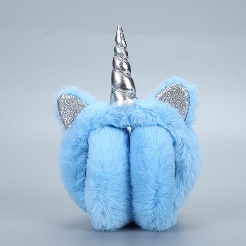 Cache-Oreilles Licorne Pour Enfants, Cache-Oreilles Chaud, Cache-Oreilles Licorne, Cache-Oreilles D'hiver, Bleu