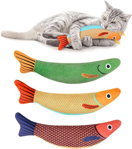 Jouets À L'herbe À Chat, 3 Pièces Jouets À Mâcher Pour Chat, Jouets À L'herbe À Chat Résistants À La Mastication, Jouets Interactifs De Dentition Pour Chaton De Dessin Animé En Peluche