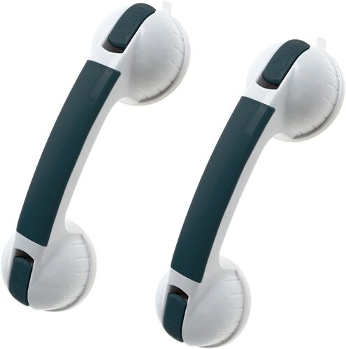 [Noir Et Blanc] 2pcs Toilettes Rampe D'aspiration De La Coupe De L'ensemble De Poignée, Imperméable Et Anti-Glissement De La Main Courante, La Forte Adsorption De Vide De La Main Courante, La Salle De Bain Pour Personnes À Mobilité Réduite